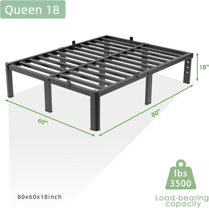 Queen Bed Frame, 18 Inch Heavy Duty Steel Platform, Noise-Free2