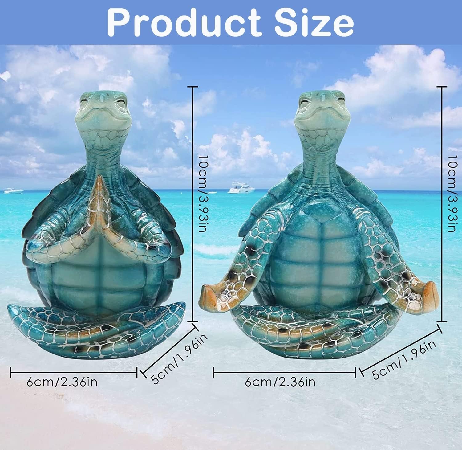 meditating-sea-turtle-statues-yoga-zen-2pcs-resin-beach-home-decor