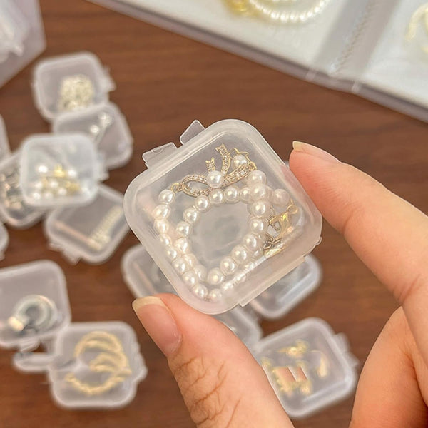 10Pcs Small Jewelry Organizer Box Portable Plastic Storage Case for Earrings Rings Compact Travel-Friendly Jewelry Container1