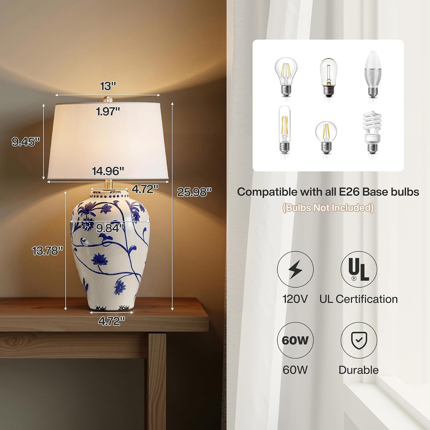 tribesigns-27-inch-table-lamp-with-blue-and-white-porcelain-ginger-jar-embossed-floral-ceramic-base-with-fabric-shade-for-living-room-entryway-nightstand-for-bedroom