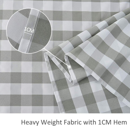 Rectangle Checkered Tablecloth Waterproof Spillproof Wrinkle Resistant Buffalo Plaid Heavy Weight Table Cloth Gingham Table Cover for Outdoor and Indoor Use, 52 X 70 Inch Grey and White5