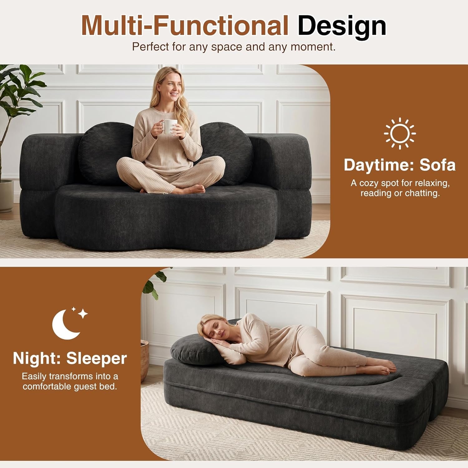 78-convertible-sofa-bed-sleeper-boneless-futon-sofa-black