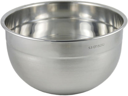 Large Stainless Steel Mixing Bowl 5.5 Quart Metal Mixing Bowl for Baking Kitchen Prep with Easy Pour Rounded Lip, Dishwasher Safe Deep Bowl for Salads, Popcorn, Kneading Bread Dough1
