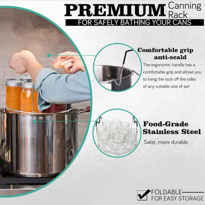 Canning Pot-Canning Supplies Starter Kit, Canning Tool Kits Set for Beginners, Stainless Steel Water Bath Canner Kit with Rack for Canning9