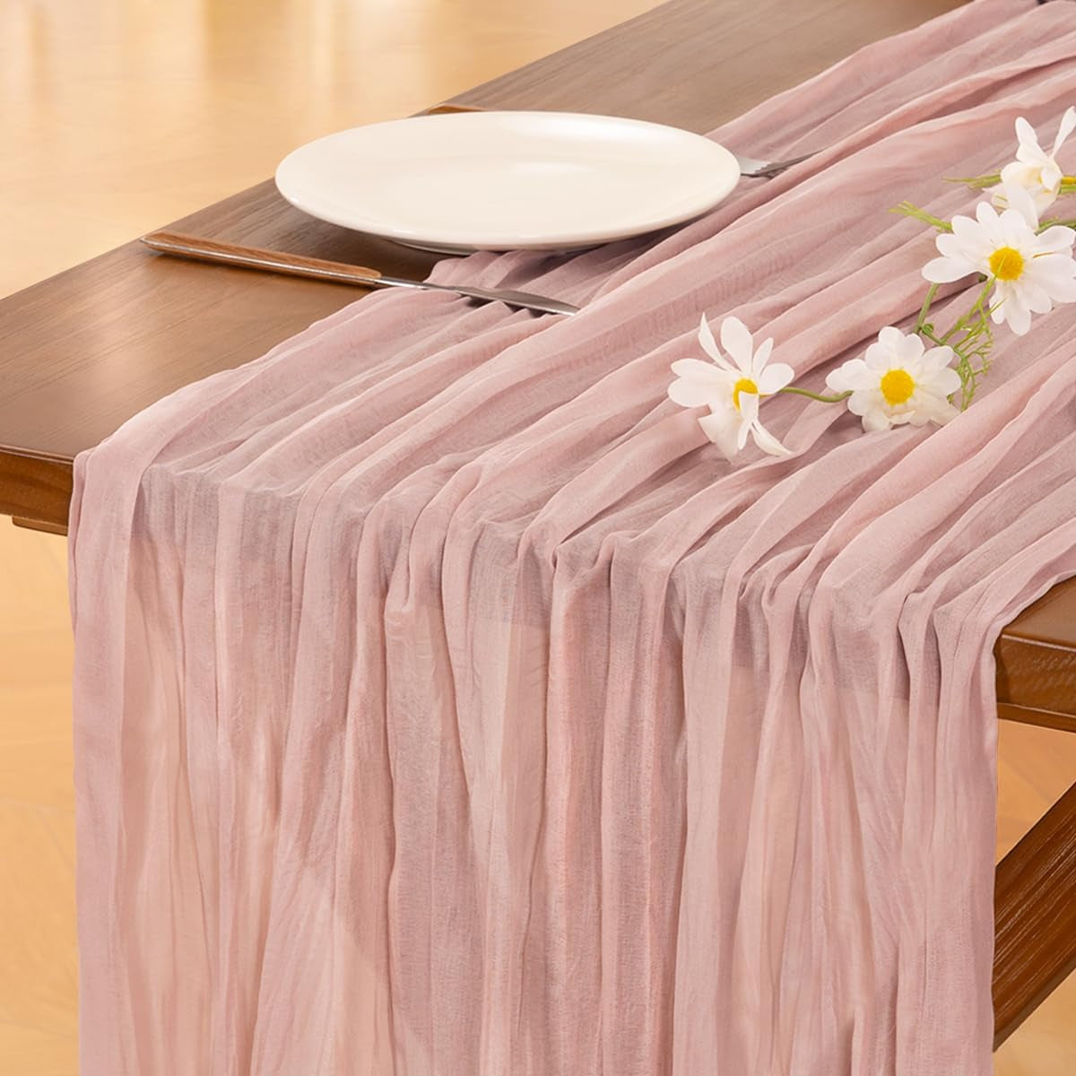 pink-cheesecloth-table-runner-fall-boho-wedding-birthday-party-home-decor-dusty-pink-rustic-gauze-10ft-120in-cheese-cloth-sheer-farmhouse-dining-runner-for-baby-shower-bridal-holiday-decorations