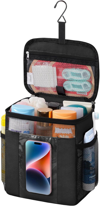 Mesh Shower Caddy, Hanging Bathroom Organizer with PVC Phone Bag1
