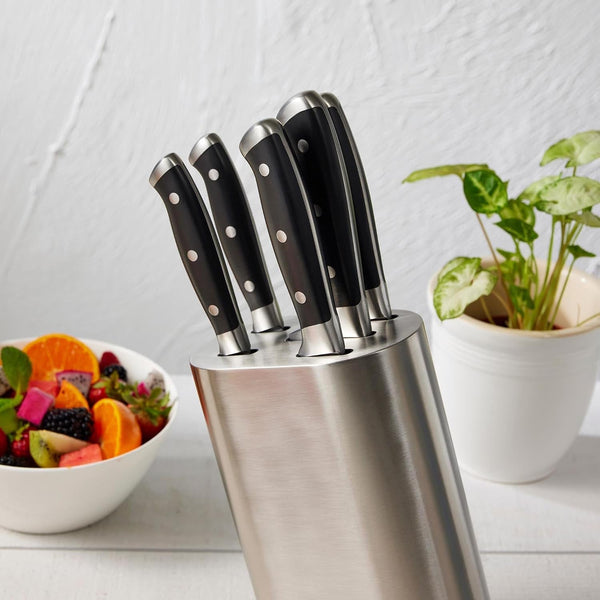 Artisan Stahl Knife Block Set, 6 Piece - German Stainless Steel Kitchen Knives, Full Tang Triple Riveted4