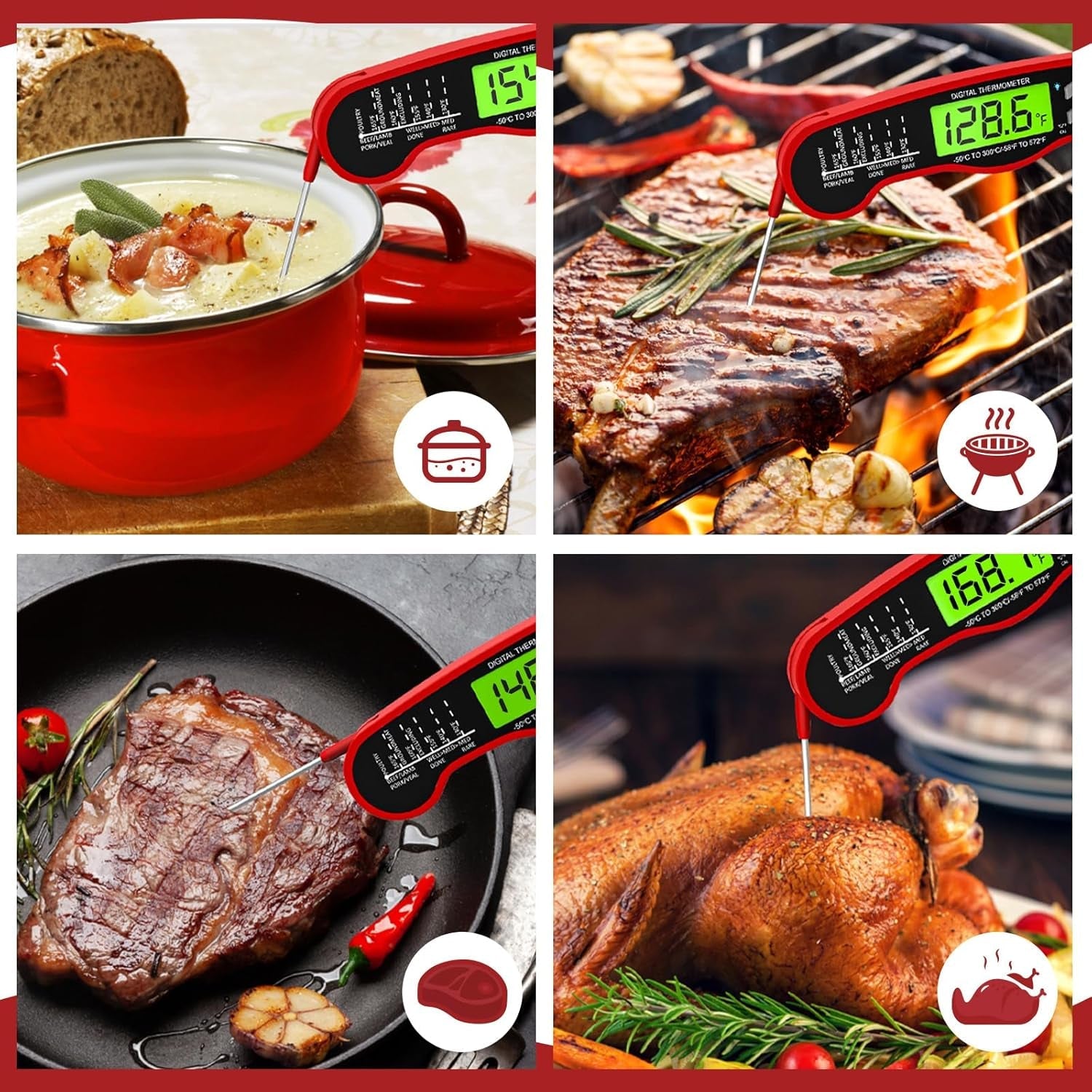 meat-thermometer-digital-instant-read-food-thermometer-red-waterproof-cooking-thermometer-with-doneness-chart-backlight-f-c-switch-for-bbq-candy-oil