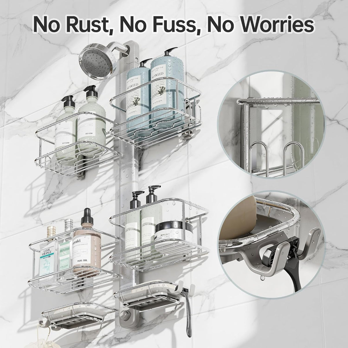 silver-hanging-shower-caddy