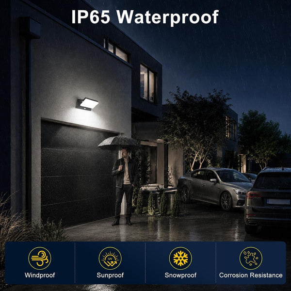 60W Motion Sensor Outdoor Wall Lights 360° Rotatable LED Panel 5000K6