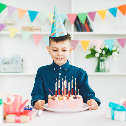 12PCS Red and White Cartoon Themed Brithday Candles, Lightning Anime Characters Candle Cake Topper for Boys Girls Party Decoration7