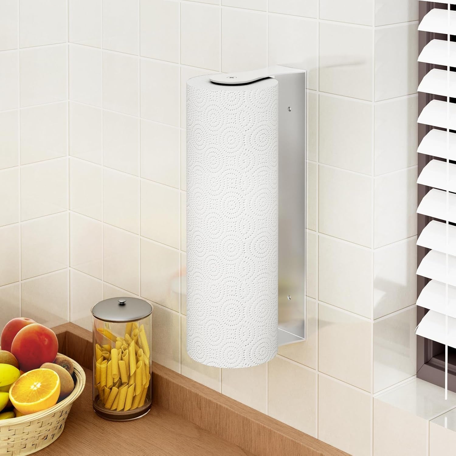 paper-towel-holder-under-cabinet-wall-mount-adhesive-or-drilling-silver