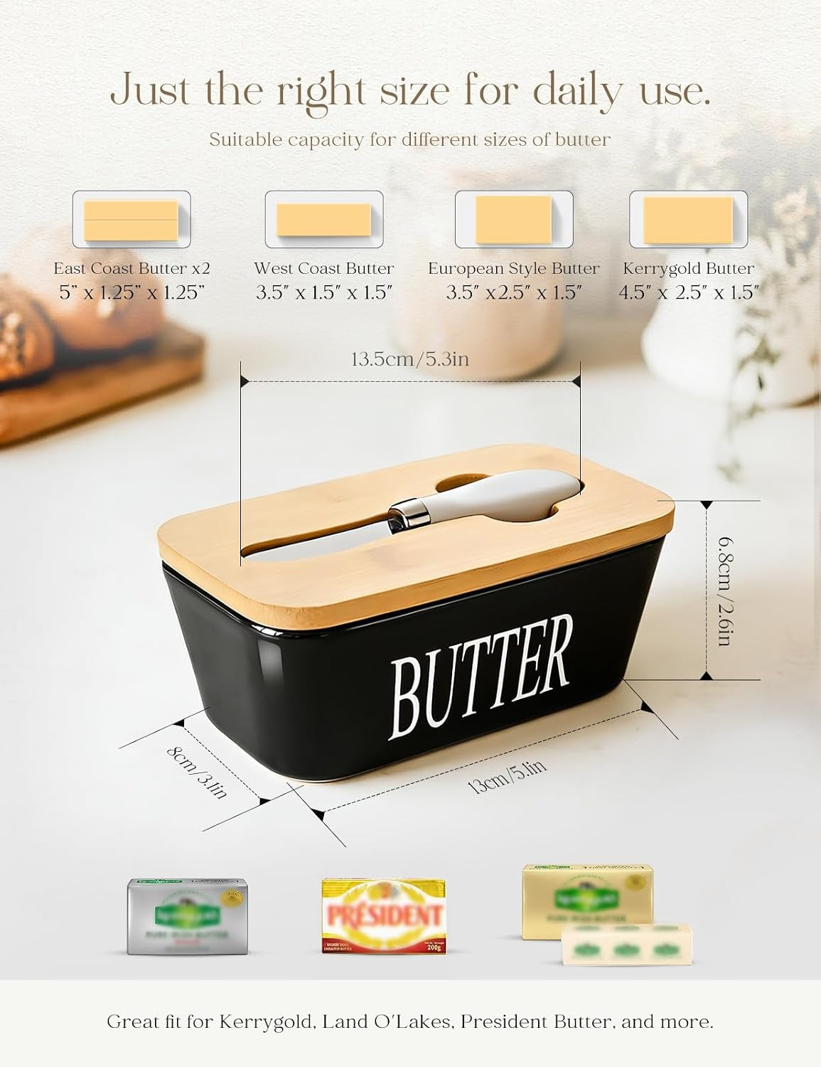 ceramic-butter-dish-with-lid-and-knife-silicone-seal-for-countertop-black-suitable-capacity-great-sealing-home-decor-kitchen-gift-housewarming-gift