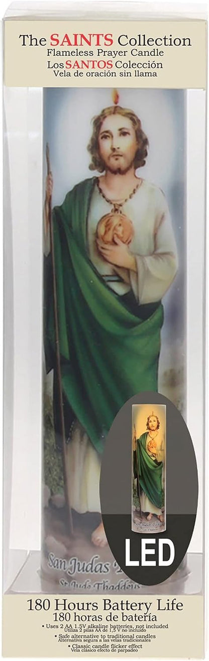 St. Jude Flameless LED Devotional Prayer Candle with Automatic Timer5