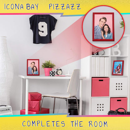 5X7 Picture Frame, Red Colored Solid Wood Scandinavian Style Frame for Photo, Pizzazz Collection5