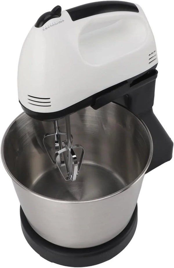 Electric Stand Mixer, 7 Speed Adjustment, 1.7L Stainless Steel Bowl, Multifunctional Handheld Blender with Dough Hook for Kitchen Use2