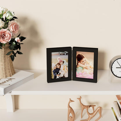 Double 4X6 Picture Frame Vertical, Black8