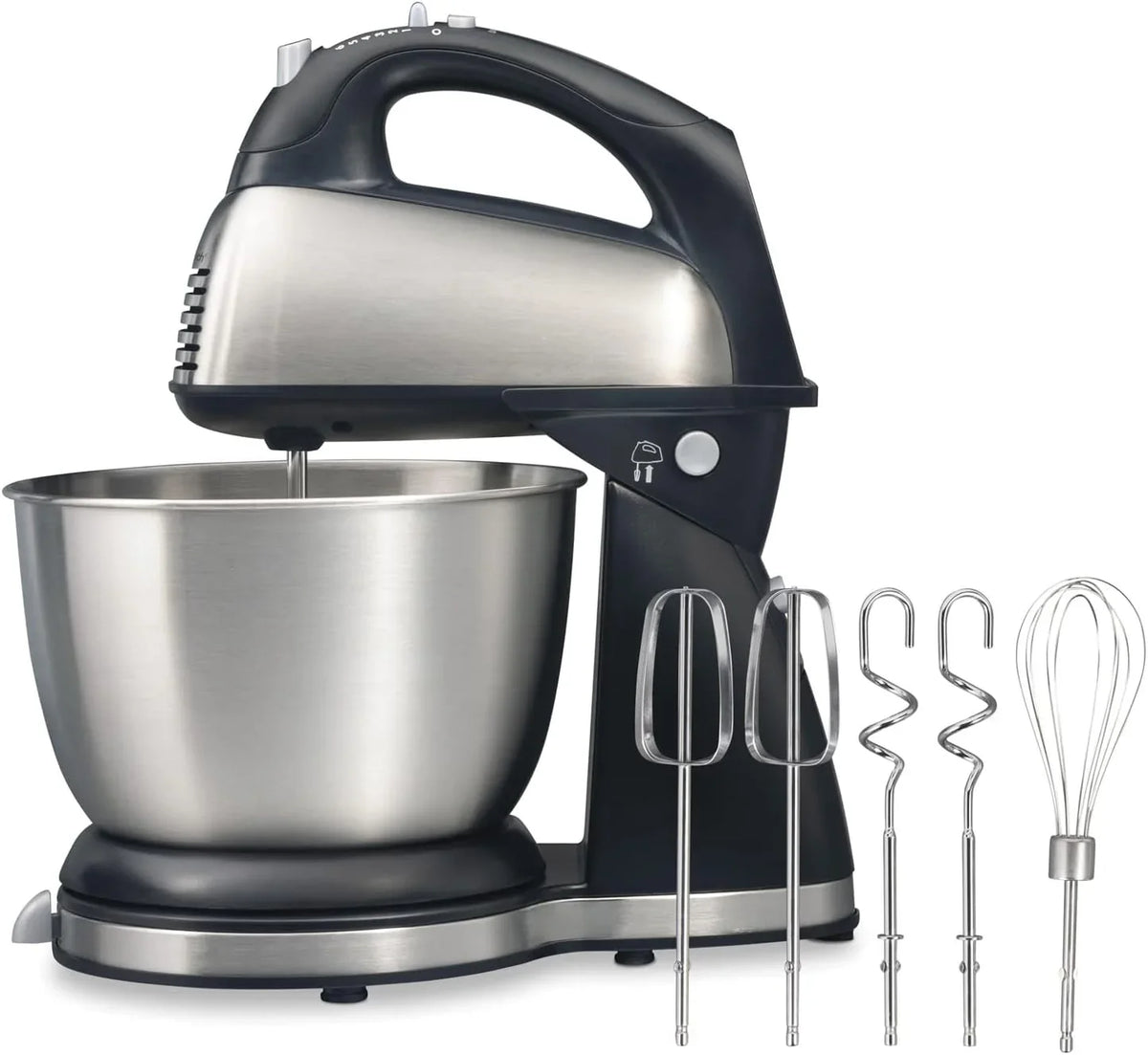 classic-stand-and-hand-mixer-4-quarts-6-speeds-with-quickburst-bowl-rest-290-watts-peak-power-black-and-stainless-2-in-1-versatility-quickburst-for-added-power-290-watts-peak-power-built-in-bowl-rest-black-and-stainless-steel