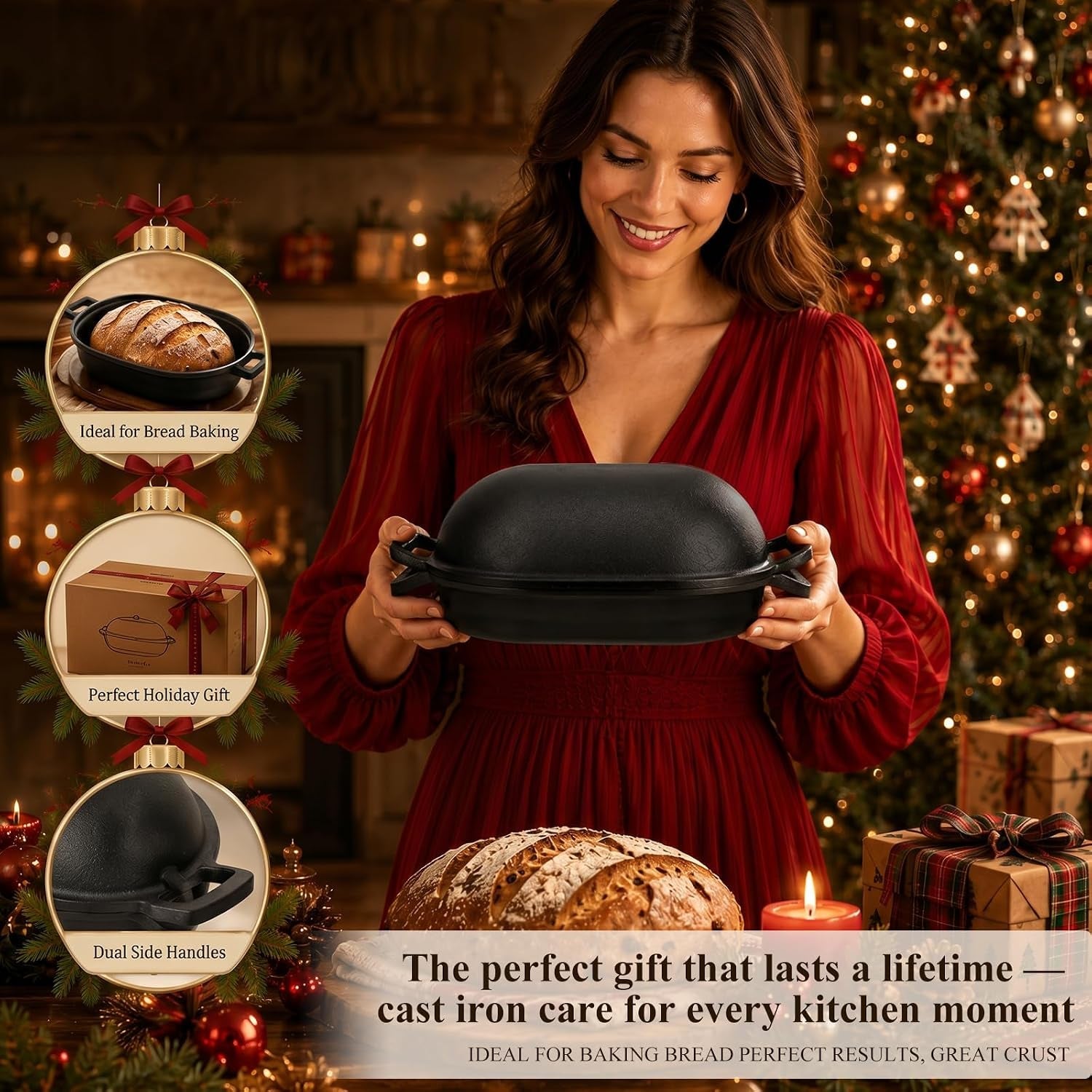 16x10-oval-cast-iron-dutch-oven-for-bread-baking-bread-loaf-pan-with-sourdough-bread-making-kit-pre-seasoned-bread-dutch-oven-with-lid-9-5qt-13-lbs-heavy-duty-homemade-breadmaking