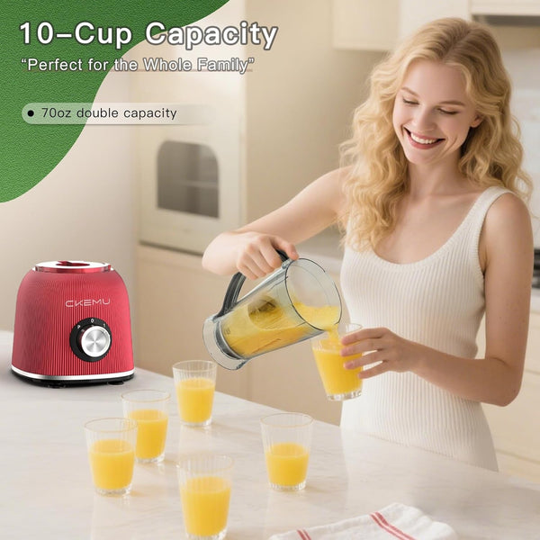 Professional Blender | 8-Cup Big Capacity | Powerful 25,000RPM Motor | Smoothies, Shakes, and Frozen Drinks Blender | Bpa-Free & Dishwasher-Safe | Red7