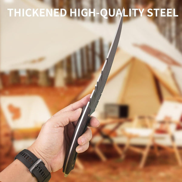 Handcrafted Japanese Viking Knife - Premium High Carbon Steel Butcher Blade for Effortless Meat Cutting - Versatile Chef Knife with Protective Sheath -Camping Gift for Men6