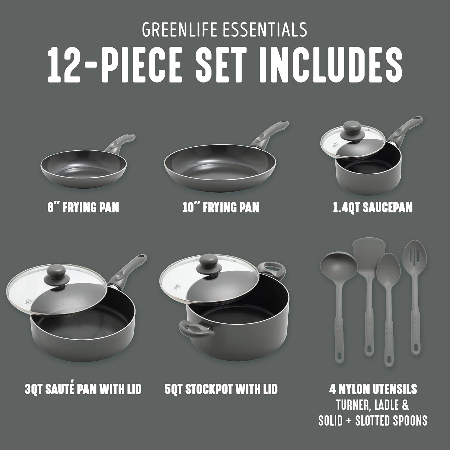 essentials-12-piece-cookware-set-pfas-free-ceramic-nonstick-pots-pans-induction-ready-for-all-cooktops-kitchen-cooking-serving-utensils-dishwasher-safe-charcoal-gray