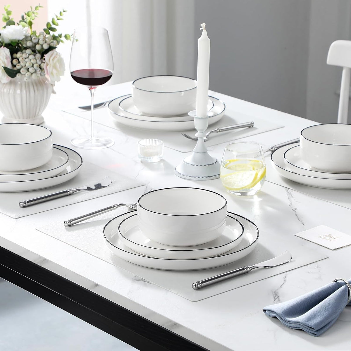 plates-and-bowls-sets-12-pieces-modern-porcelain-dinnerware-set-for-4-white-kitchen-dinner-dining-ware-set-wtih-black-rim-ceramic-dishware-dishes-microwave-and-dishwasher-safe-series-luna
