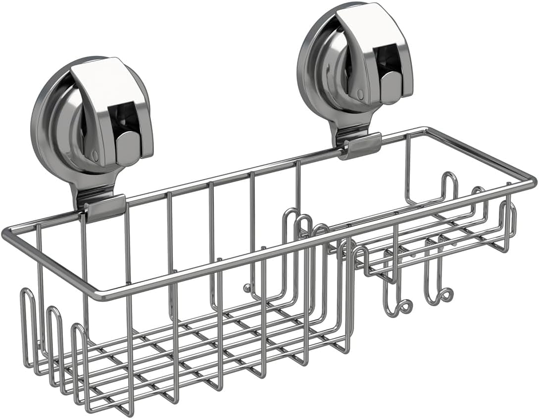 suction-cup-shower-shelf-shower-caddy-soap-dish-with-hooks-for-sponge-rust-proof-304-stainless-steel-silver