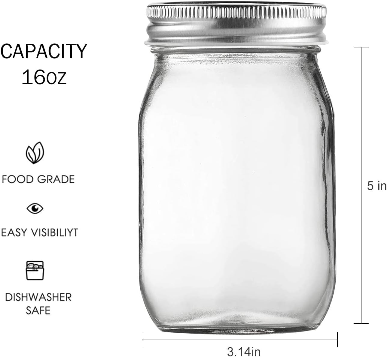 glass-mason-jars-16oz-regular-mouth-canning-jar-with-airtight-lids-4-pack-small-sealing-containers-glass-jars-durable-clear-glass-material-for-food-storage-overnight-oats-meal-prep-candy