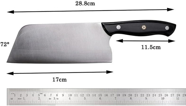 Meat Cleaver, 7 Inch Slicing Knife 9Cr18Mov 3 Layers Clad Steel Blade Kitchen Knives Wooden Handle Handmade Cooking Tools2