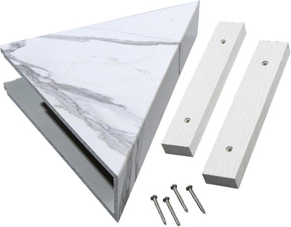 Vinyl Shower Shelf in Carrara Marble/Urban Glacier1
