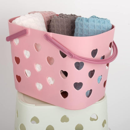 Portable Shower Caddy with Handle Plastic Shower Basket Organizer, Pink4