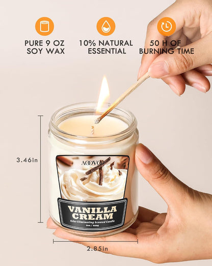 4 Pack Odor Eliminating Candle Set - 36 Oz Non Toxic Soy Candle4