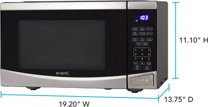 Microwave Oven 900-Watts Compact with 10 Power Levels and 6 Pre Cooking Settings, Speed Defrost, Electronic Control Panel and Glass Turntable, 0.9-Cu.Ft., Stainless Steel7