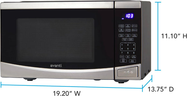 Microwave Oven 900-Watts Compact with 10 Power Levels and 6 Pre Cooking Settings, Speed Defrost, Electronic Control Panel and Glass Turntable, 0.9-Cu.Ft., Stainless Steel7