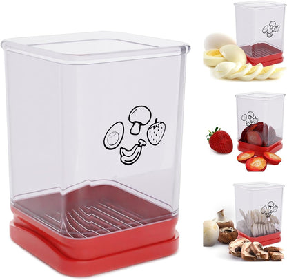 Fruit Slicer Cup, Speed Cutter for Strawberry Banana Grape Boiled Egg,1Pcs | Stainless Steel Vegetable Cutting Tool Portable Slicing Kitchen Gadget1