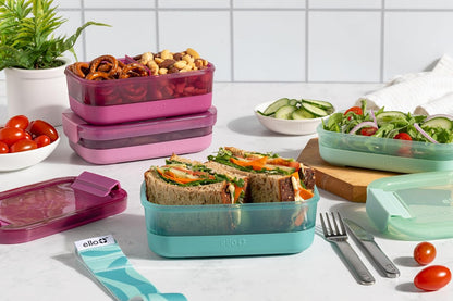 Lunch Stack Bento Box Plastic Food Containers, 2 Pack, Raspberry6