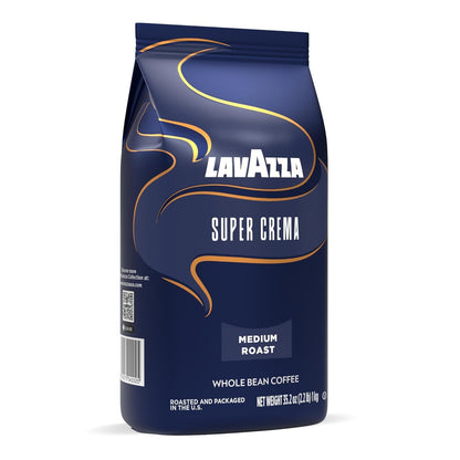 Lavazza Super Crema Whole Bean Coffee, Medium Espresso Roast, Arabica and Robusta Blend, 2.2 Lb Bag (Pack of 2)7