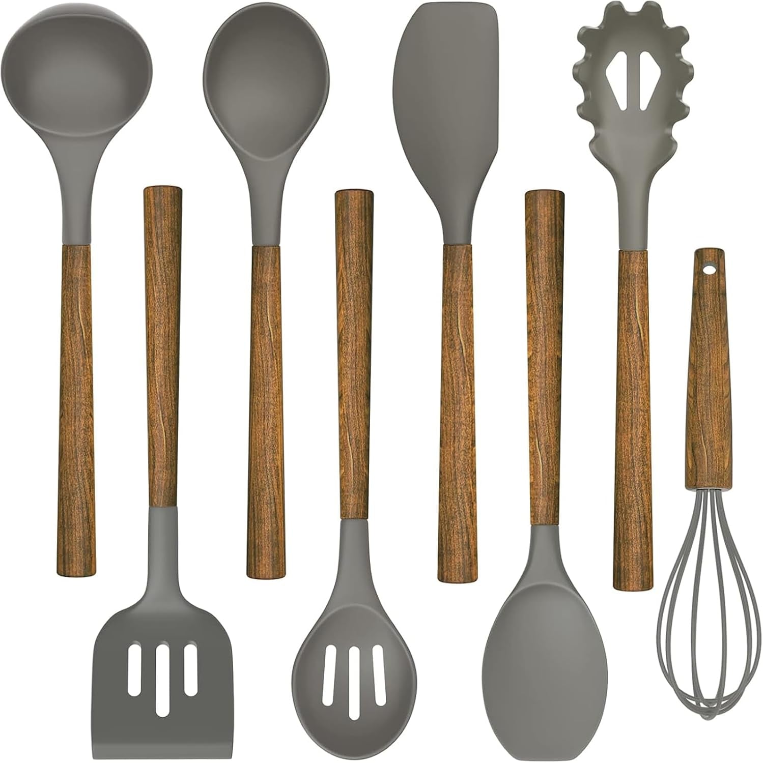silicone-cooking-utensil-set-8-piece-kitchen-utensils-set-with-natural-acacia-wooden-handles-food-grade-silicone-kitchen-gadgets-and-spatula-set-for-nonstick-cookware-grey