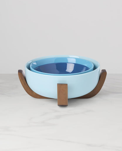 24 Seven Colors Turquoise Porcelain Nesting Bowl Set, 4-Piece7