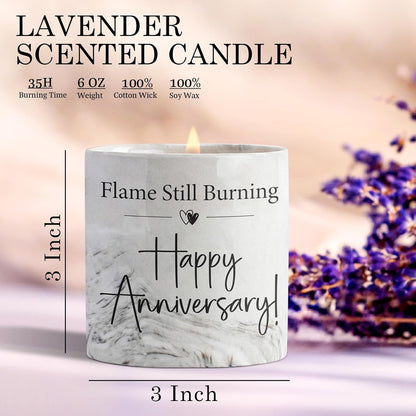 Anniversary Candle - Aniversario Gifts for Men, Women & Couples - Romantic Gifts for Him, Her - 6Oz2