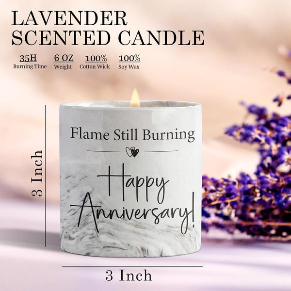 Anniversary Candle - Aniversario Gifts for Men, Women & Couples - Romantic Gifts for Him, Her - 6Oz2