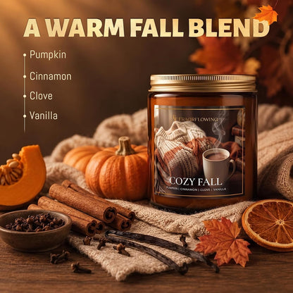 Cozy Fall Candles, Pumpkin Spice Scented2