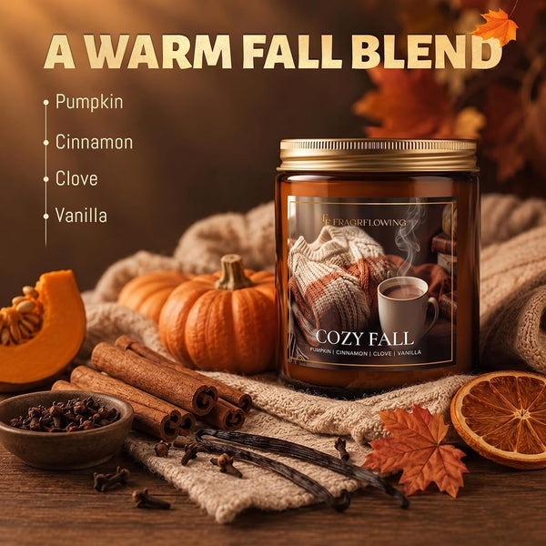 Cozy Fall Candles, Pumpkin Spice Scented2