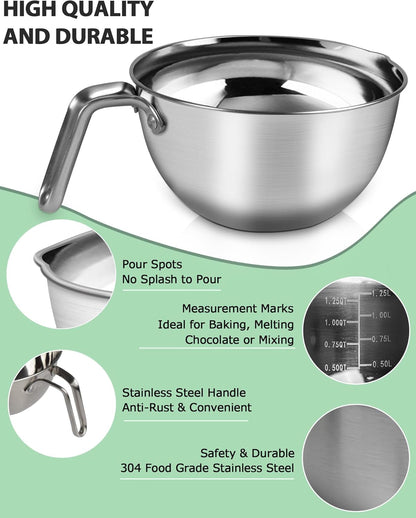 3PCS Stainless Steel Mixing Bowls ,Nesting Bowls with Silicone Spatula2