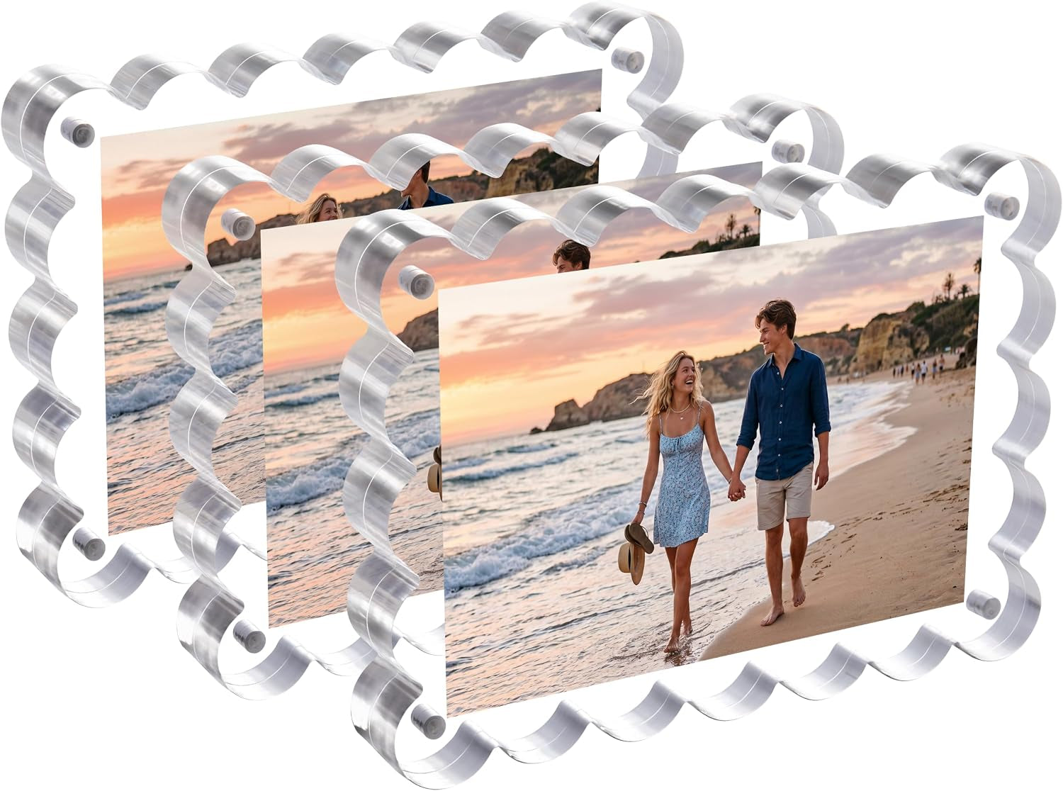 3pack-4x6-inch-scalloped-acrylic-picture-magnetic-frames