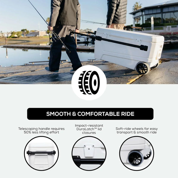 Maxcold Glide 110Qt Wheeled Cooler | Insulated Hard Shell Ice Chest5