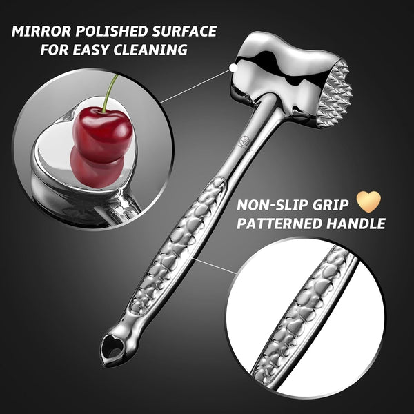 Meat Tenderizer Tool Love Heart Design, Lifetime Replacement3