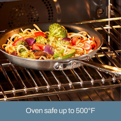 All-Clad D5 Pro Nonstick Stainless Steel 10" Frying Pan, Made in the USA | the Upgrade for Supremely Even Heat, Professional, Brushed Stainless Steel, Induction Compatible, Oven Safe up to 600F7
