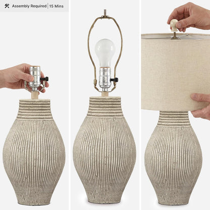 Signature Design by Ashley Layal 29" Table Lamp, Living Room, Beige3